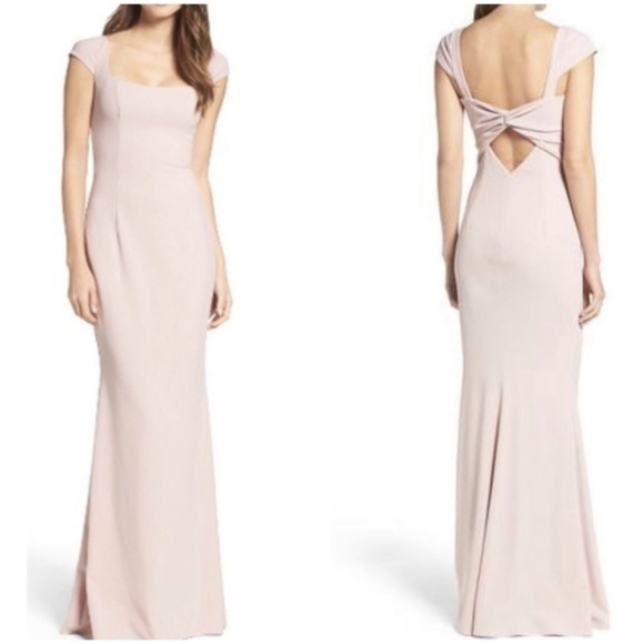 NEW KATIE MAY Georgia Ballet Pink Twist Back Gown - Picture 2 of 7